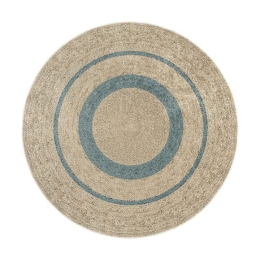 Ροτόντα 90x90 Jute Art 9131 Μπεζ,Μπλε   Beauty Home