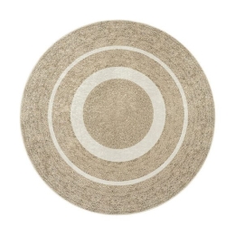 Ροτόντα 90x90 Jute Art 9131 Μπεζ,Λευκό   Beauty Home