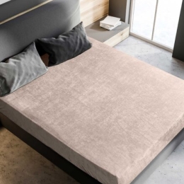 Σεντόνι Flannel GELID BEIGE flannel-διπλό-με-λάστιχο-140-x-200-30-εκ