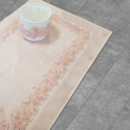 Makis Tselios Home Αντιολισθητικό Πατάκι Μπάνιου Βαμβακερό Emma Ροζ 50x70εκ.