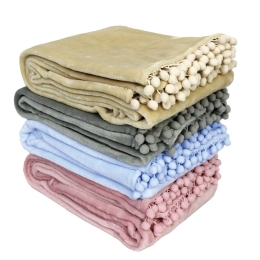 Makis Tselios Home Κουβέρτα Κούνιας Pommy Fleece Grey 110x140cm