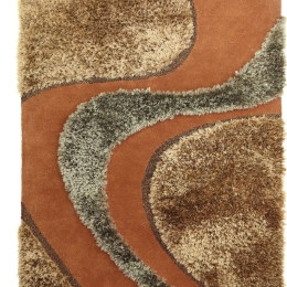 Royal  White Tie Modern Designers Rug 001 Brown 190X290