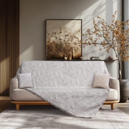 Beauty Home Ριχτάρι Τετραθέσιο Art 8702 180x330 Εκρού