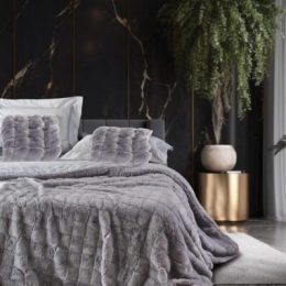 Makis Tselios Home Κουβερτοπάπλωμα King Size 240×260 Fur 2 Light Grey
