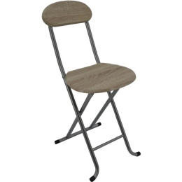 Καρέκλα Πτυσσόμενη 767182 33x35x74 Beige Ankor Μέταλλο,Ξύλο