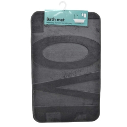 Πατάκι Μπάνιου Memory Foam Love 815456 80x50cm Grey Ankor 50 X 80 SBR