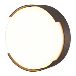 ΠΛΑΦΟΝΙΕΡΑ ΣΤΡΟΓΓΥΛΗ LED 16W Φ250x50 3000K IP54 ΜΑΥΡΗ EUROLAMP 145-20204