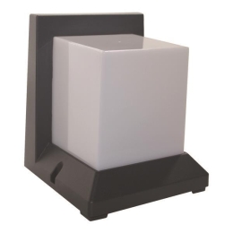 ΑΠΛΙΚΑ ΤΟΙΧΟΥ Ε27 190x166,5x166 IP54 ΓΚΡΙ EUROLAMP 145-20600