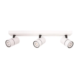 ΣΠΟΤ ΜΠΑΡΑ ΤΡΙΠΛΗ GU10 ΛΕΥΚΗ/ ΜΑΥΡΗ EUROLAMP 145-25008