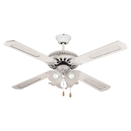 ΑΝΕΜΙΣΤΗΡΑΣ ΟΡΟΦΗΣ ΜΕ 4 ΦΩΤΑ E27 ΛΕΥΚΟΣ Φ130 70W 147-29003  | EUROLAMP