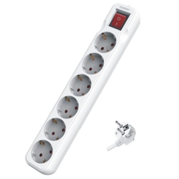 ΠOΛYΠPIZO 6 ΘΕΣΕΩΝ ΜΕ KAΛΩΔIO ΚΑΙ ΔΙΑΚΟΠΤΗ 3X1,5mm 1,5m ΜΕ ΠΑΙΔΙΚΗ ΠΡΟΣΤΑΣΙΑ - EUROLAMP