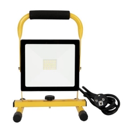 ΠΡΟΒΟΛΕΑΣ ΦΟΡΗΤΟΣ LED SMD 30W 4000K IP65 ΜΑΥΡΟΣ PLUS - EUROLAMP - Ουδέτερο Λευκό 4000Κ