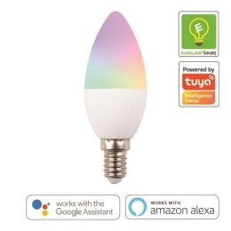 ΛΑΜΠΑ LED SMART WIFI ΚΕΡΙ 6W Ε14 RGBW 220-240V 147-77902 | EUROLAMP