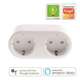 WIFI SMART ΑΝΤΑΠΤΟΡΑΣ ΣΟΥΚΟ ΣΕ ΔΥΟ ΣΟΥΚΟ 220-240V 16A 147-77914 | EUROLAMP