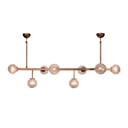 ΚΡΕΜΑΣΤΟ ΦΩΤΙΣΤΙΚΟ ΟΡΟΦΗΣ LED ΜΠΡΟΝΖΕ 8ΧG9 18132-BR | ZAMBELIS LIGHTS