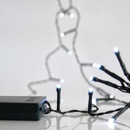 ΣΕΙΡΑ ΜΠΑΤΑΡΙΑΣ 20 LED 5MM ΛΕΥΚΟ LED IP20 600-11140 | MAGIC CHRISTMAS