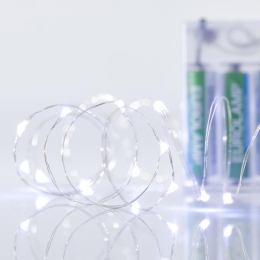 ΣΕΙΡΑ 20 MINI LED ΜΠΑΤΑΡΙΑΣ ΠΡΟΕΚΤΑΣΗ ΠΑΡΟΧΗΣ 10CM ΛΕΥΚΟ LED ΑΝΑ 10CM IP20 600-11220 | MAGIC CHRISTMAS