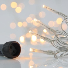 ΣΕΙΡΑ 100 ΛΑΜΠΑΚΙΑ LED 3MM AΝΑ 5CM ΘΕΡΜΟ ΛΕΥΚΟ LED ΔΙΑΦΑΝΟ ΚΑΛΩΔΙΟ ΙΡ44 - 600-11320 | MAGIC CHRISTMAS