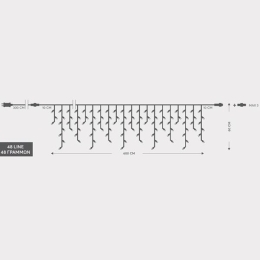ΒΡΟΧΗ 288 LED 3MM 600x60cm  ΔΙΑΦΑΝΟ ΚΑΛΩΔΙΟ ΘΕΡΜΟ ΛΕΥΚΟ LED ΙΡ44 - 600-11358(ΝΕΟΣ ΚΩΔΙΚΟΣ 600-06631) | MAGIC CHRISTMAS