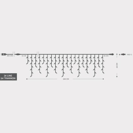 ΒΡΟΧΗ 144 LED 3MM ΜΕ ΠΡΟΓΡΑΜΜΑ 300x60cm ΔΙΑΦΑΝΟ ΚΑΛΩΔΙΟ ΘΕΡΜΟ ΛΕΥΚΟ LED 600-11359 | MAGIC CHRISTMAS