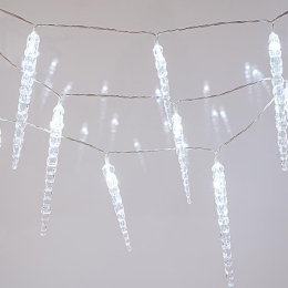 ΒΡΟΧΗ 20 LED 5mm ME 10 ΜΕΓΑΛΟΥΣ ΣΤΑΛΑΚΤΙΤΕΣ 16cm ΚΑΙ 10 ΜΙΚΡΟΥΣ ΛΕΥΚΟ LED IP44 | MAGIC CHRISTMAS