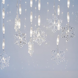ΒΡΟΧΗ 56 LED 5mm ΜΕ 14 ΧΙΟΝΟΝΙΦΑΔΕΣ ΛΕΥΚΟ LED IP44  | MAGIC CHRISTMAS