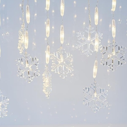 ΒΡΟΧΗ 56 LED 5mm ΜΕ 14 ΧΙΟΝΟΝΙΦΑΔΕΣ ΘΕΡΜΟ ΛΕΥΚΟ LED IP44 | MAGIC CHRISTMAS