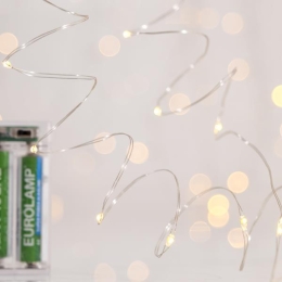 ΣΕΙΡΑ 50 MINI LED ΜΠΑΤΑΡΙΑΣ ΠΡΟΕΚΤΑΣΗ ΠΑΡΟΧΗΣ 10CM DAYLIGHT LED ΑΝΑ 10CM IP20 IP20 600-11719 | MAGIC CHRISTMAS