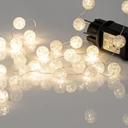 ΣΕΙΡΑ 100 MINI LED 2cm ΜΕ ΑΚΡΥΛΙΚΕΣ ΜΠΑΛΙΤΣΕΣ 2cm DAY LIGHT IP44 | MAGIC CHRISTMAS