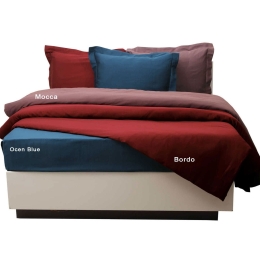 Σεντόνι Deluxe Mocca Anna Riska Υπέρδιπλo 240x270cm Χωρίς Λάστιχο 100% Βαμβακοσατέν