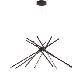 Φωτιστικό Οροφής LED-SHANGHAI-S8 NERO Black Αλουμίνιο