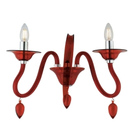 Φωτιστικό Τοίχου - Απλίκα Estefan I-ESTEFAN-AP2 RSO 2xE14 39x29cm Red Luce Ambiente Design