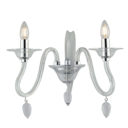 Φωτιστικό Τοίχου - Απλίκα Estefan I-ESTEFAN-AP2 TR 2xE14 39x29cm Clear Luce Ambiente Design