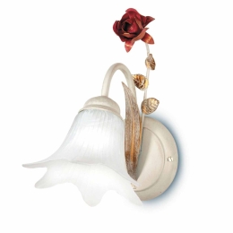 Φωτιστικό Τοίχου Rose ROSE/AP1 White Μέταλλο,Γυαλί
