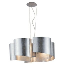 Φωτιστικό Οροφής Imagine I-IMAGINE-S5-SIL 5xE27 Φ63cm 120cm Silver Luce Ambiente Design Αλουμίνιο,Γυαλί