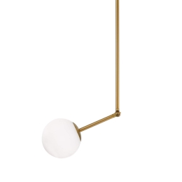 Φωτιστικό Οροφής Avantgarde V260501P White-Gold Μέταλλο,Γυαλί