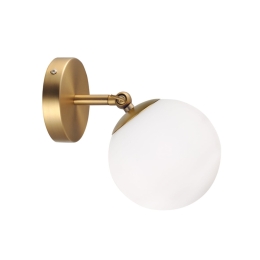 Φωτιστικό Τοίχου Avantgarde V360501W White-Gold Μέταλλο,Γυαλί