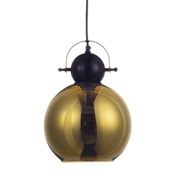 Φωτιστικό Οροφής Style KS081225BB Black Μέταλλο,Γυαλί