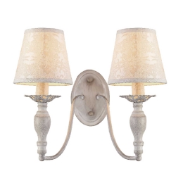 Φωτιστικό Τοίχου Textile & Crystal DL9502WWB White Μέταλλο,Ύφασμα