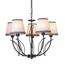 Φωτιστικό Οροφής Textile & Crystal DLA11795BG Brown-Beige Μέταλλο,Ύφασμα