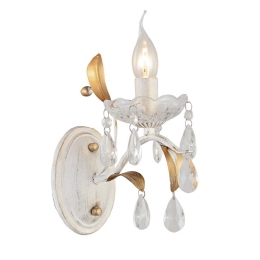 Φωτιστικό Τοίχου Elegant DL9341WWG White Κρύσταλλο,Μέταλλο