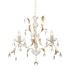 Φωτιστικό Οροφής Elegant DL9343PWG White Κρύσταλλο,Μέταλλο