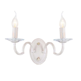 Φωτιστικό Τοίχου Elegant DL9362WWG White Κρύσταλλο,Μέταλλο
