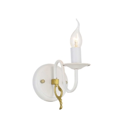 Φωτιστικό Τοίχου Elegant DLA12001W White-Gold Κρύσταλλο,Μέταλλο