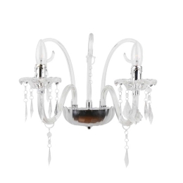 Φωτιστικό Τοίχου Acrylic & Silicon SF633122W Clear Μέταλλο,Ακρυλικό