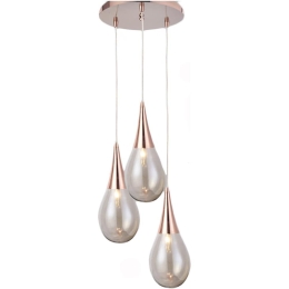 Φωτιστικό Οροφής Avantgarde OD53423RCP Copper Μέταλλο,Γυαλί