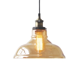 Φωτιστικό Οροφής Vintage KS1295PAM1BK Amber Γυαλί