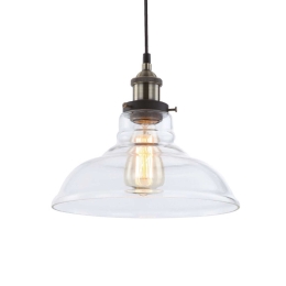 Φωτιστικό Οροφής Vintage KS1295PCL1BK Clear Γυαλί
