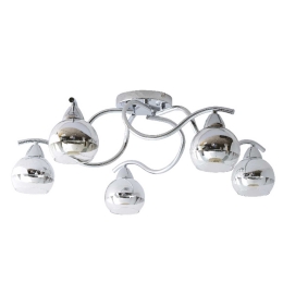 Φωτιστικό Οροφής Style TNK81444CR5H Chrome Μέταλλο,Γυαλί
