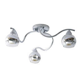 Φωτιστικό Οροφής Style TNK81444CR3H Chrome Μέταλλο,Γυαλί